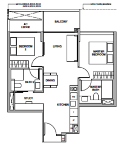 royalgreen-floor-plan-2-bedroom-study-bs1-singapore