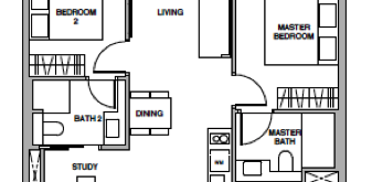 royalgreen-floor-plan-2-bedroom-study-bs1-singapore